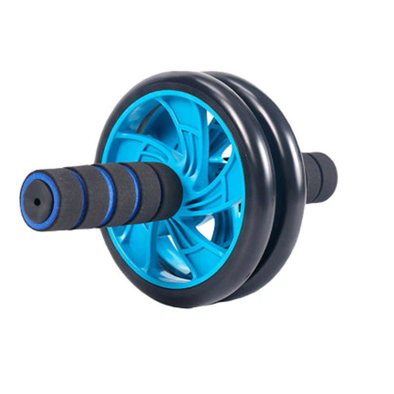 Abdominal Exercise Roller - Classic Dual Wheel with Foam Handles - Includes Extra Thick Knee Pad